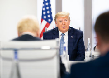 President Donald J. Trump joins G7 Leaders at the Centre de Congrés Bellevue Sunday, Aug. 25, 2019, in Biarritz, France. (Official White House Photo by Shealah Craighead)