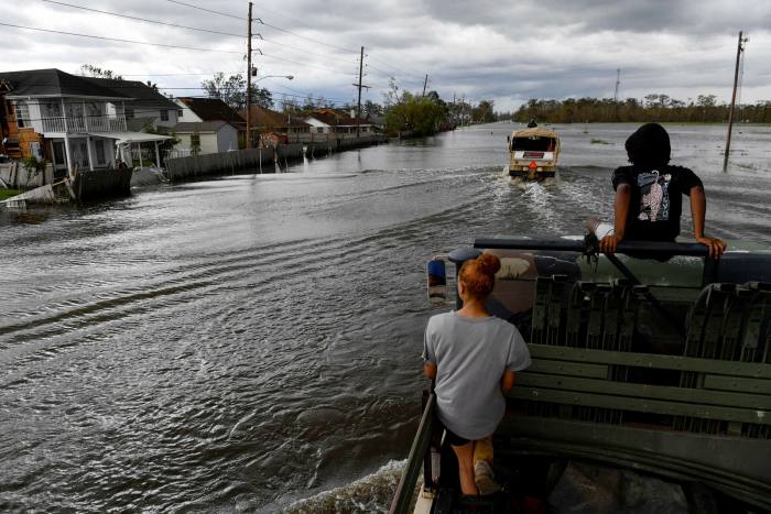 Flooding in Louisiana following Hurricane Ida